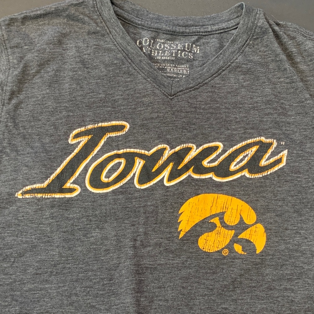 LAST CALL: Colosseum Women's Gray and Yellow Iowa Tee